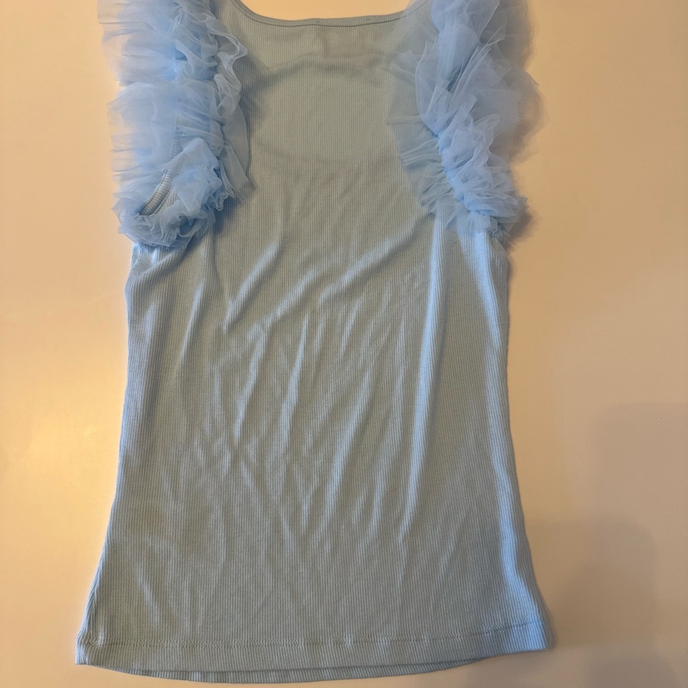 Rachel Zoe Sky Blue Ribbed Top - Picture 5 of 5